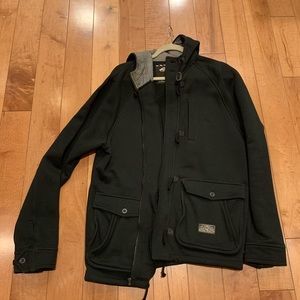 Van's hooded zip up jacket (w buttons)